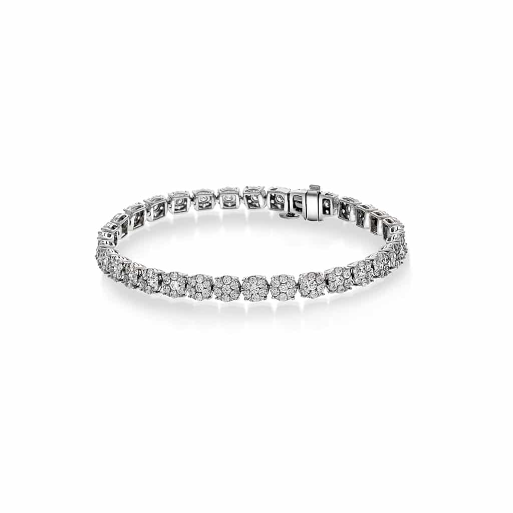 Christophersen Hvitt Gull Diamantarmbånd 5.00ct WSI