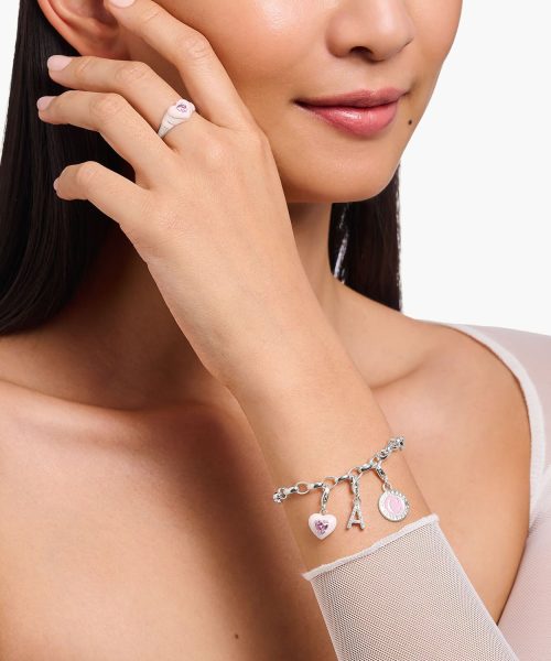 Thomas Sabo Charm pendant letter with white stones silver - Bilde 3