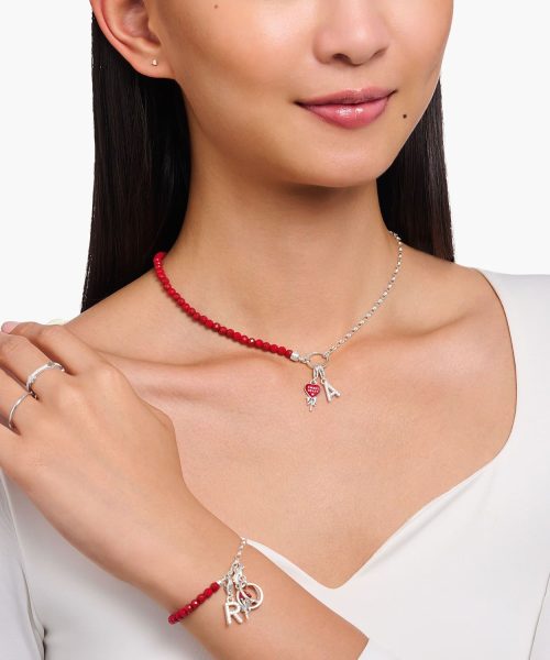 Thomas Sabo Charm pendant letter with white stones silver - Bilde 2