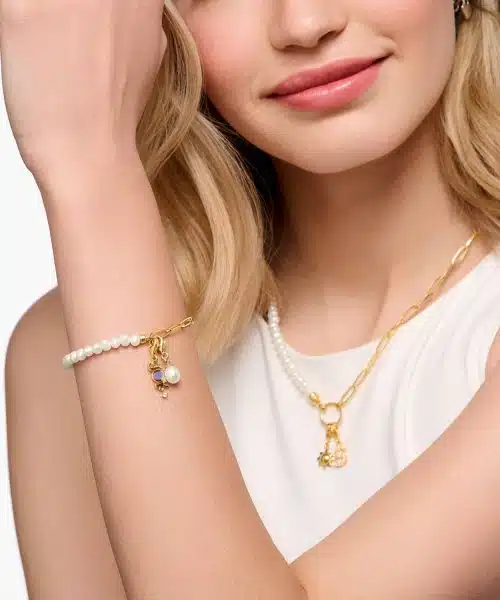 Thomas Sabo Charm pendant white pearl gold plated - Bilde 2