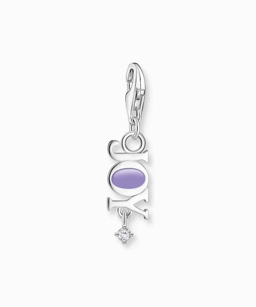 Thomas Sabo Charm pendant Joy with white stone silver
