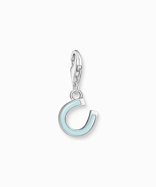 Thomas Sabo Charm pendant mint green horseshoe silver