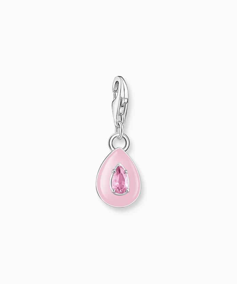 Thomas Sabo Charm pendant pink drop silver