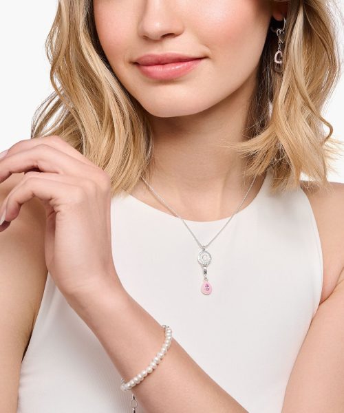 Thomas Sabo Charm pendant pink drop silver - Bilde 2