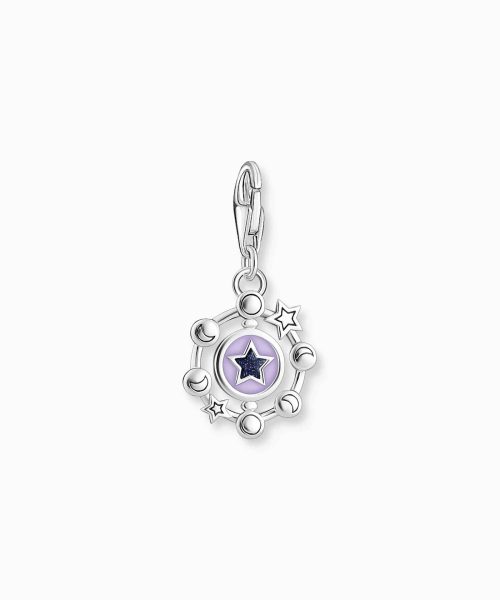 Thomas Sabo Charm pendant moon phase with imitation sandstone silver blackened - Bilde 2