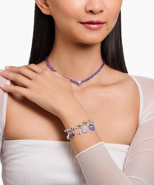 Thomas Sabo Charm pendant galaxy with cold enamel in various colours silver blackened - Bilde 4