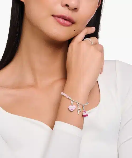 Thomas Sabo Silver charm pendant with pink raspberry macaron - Bilde 3