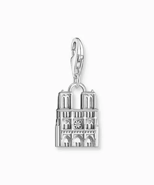 Thomas Sabo Silver blackened charm pendant in Notre-Dame design