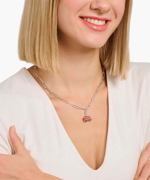 Thomas Sabo - Silver charm pendant LONDON bus with red cold enamel - Bilde 2