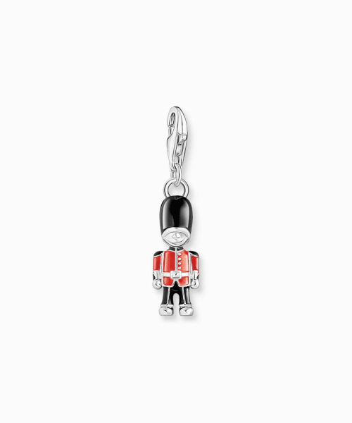 Thomas Sabo - Silver charm pendant LONDON royal guard with cold enamel
