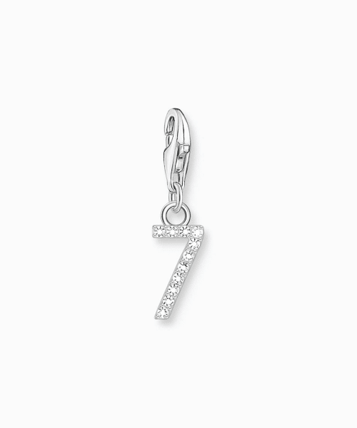 Thomas Sabo - Silver charm pendant number 7 with zirconia