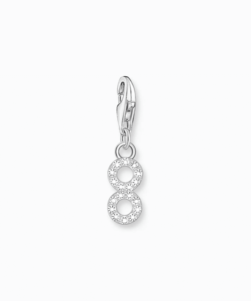 Thomas Sabo - Silver charm pendant number 8 with zirconia