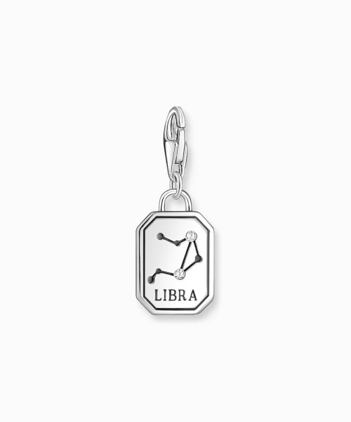 Thomas Sabo - Silver charm pendant zodiac sign Libra with zirconia - Bilde 2
