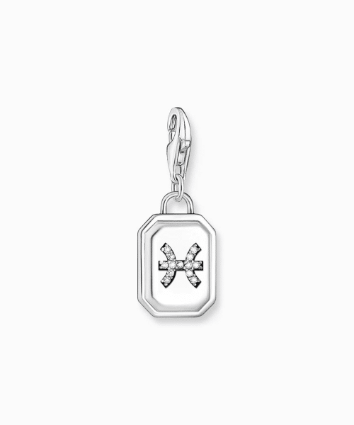 Thomas Sabo - Silver charm pendant zodiac sign Pisces with zirconia