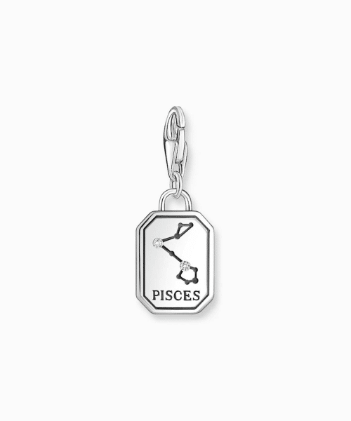 Thomas Sabo - Silver charm pendant zodiac sign Pisces with zirconia - Bilde 2
