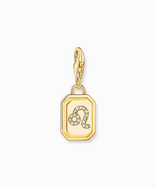 Thomas Sabo - Gold-plated charm pendant zodiac sign Leo with zirconia