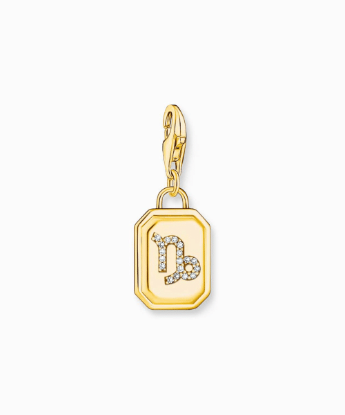 Thomas Sabo - Gold-plated charm pendant zodiac sign Capricorn with zirconia