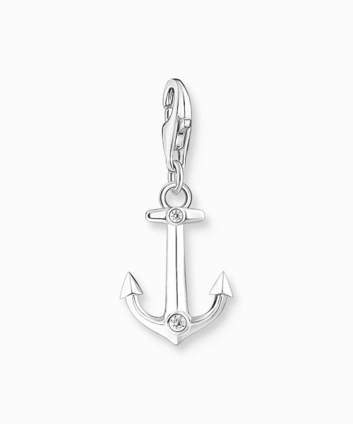 Thomas Sabo - Silver charm pendant anchor with zirconia