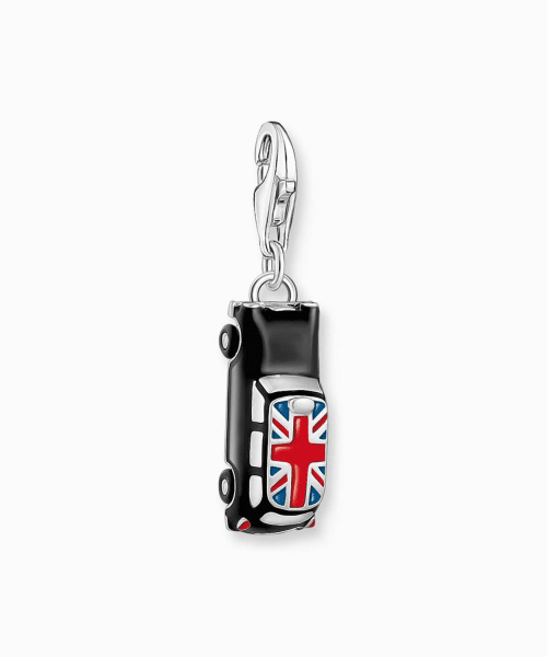 Thomas Sabo - Silver charm pendant LONDON taxi with Union Jack