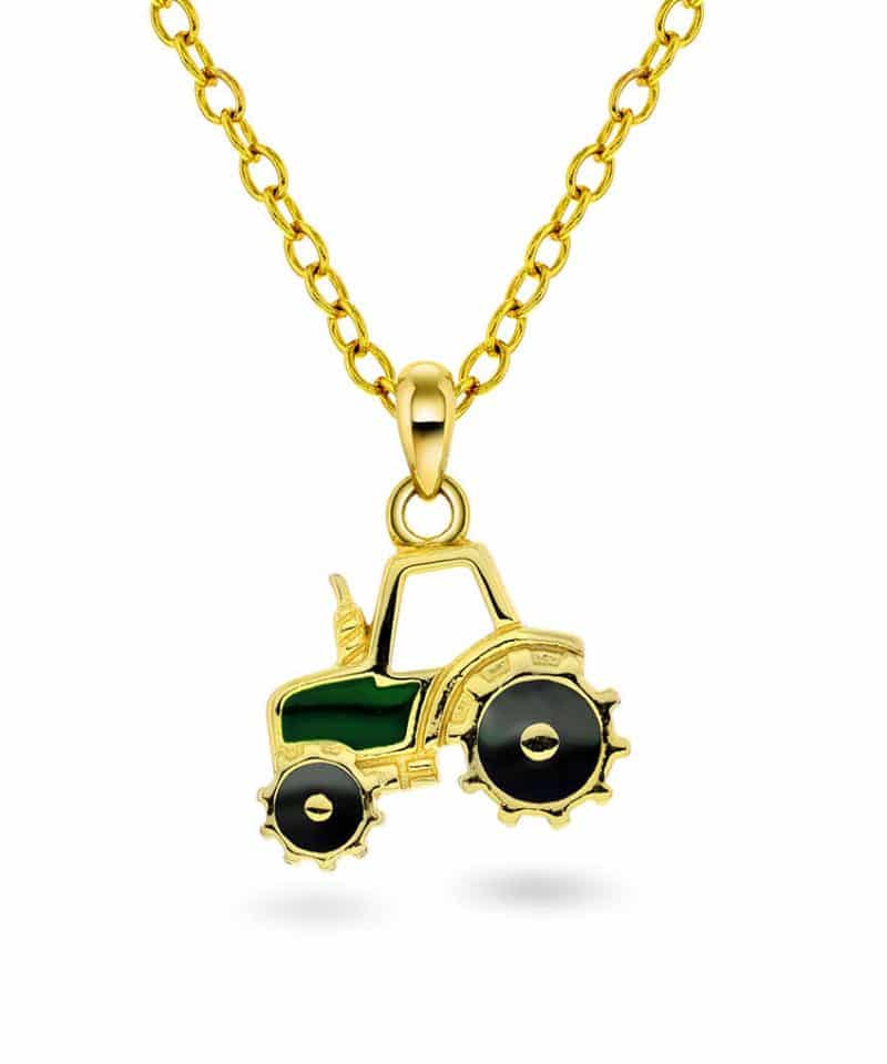 Smykke i sølv traktor