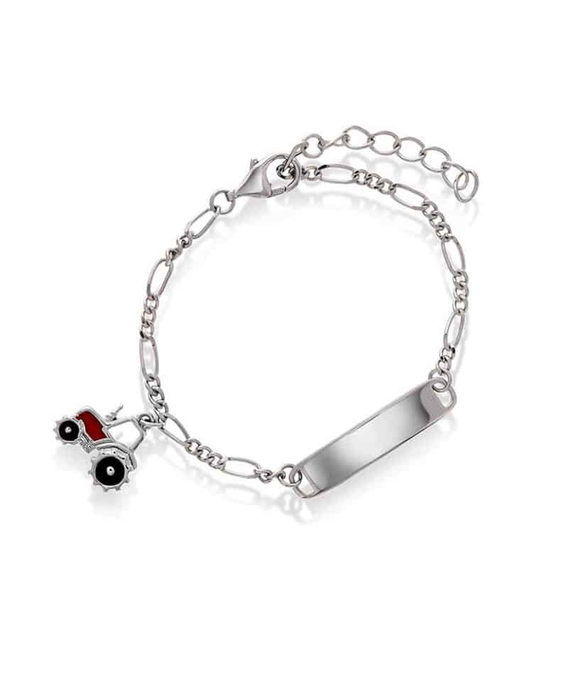 Armbånd i sølv traktor