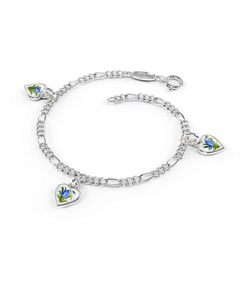 Pia & Per - Charms-armbånd i sølv - Blåklokke