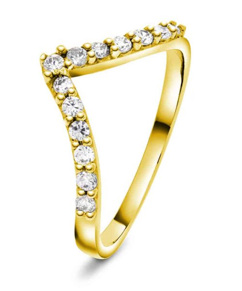 Ring i gull med diamant 0,26 ct wsi