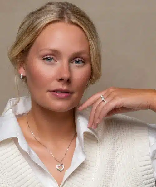 Tara smykke i sølv med zirkonia hjerte - Bilde 3