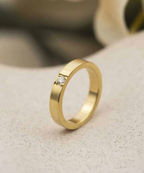 Alliansering i Gult Gull, Delta, 0,10 ct TWSI - Bilde 2
