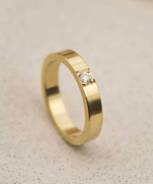 Alliansering i Gult Gull, Delta, 0,10 ct TWSI - Bilde 3