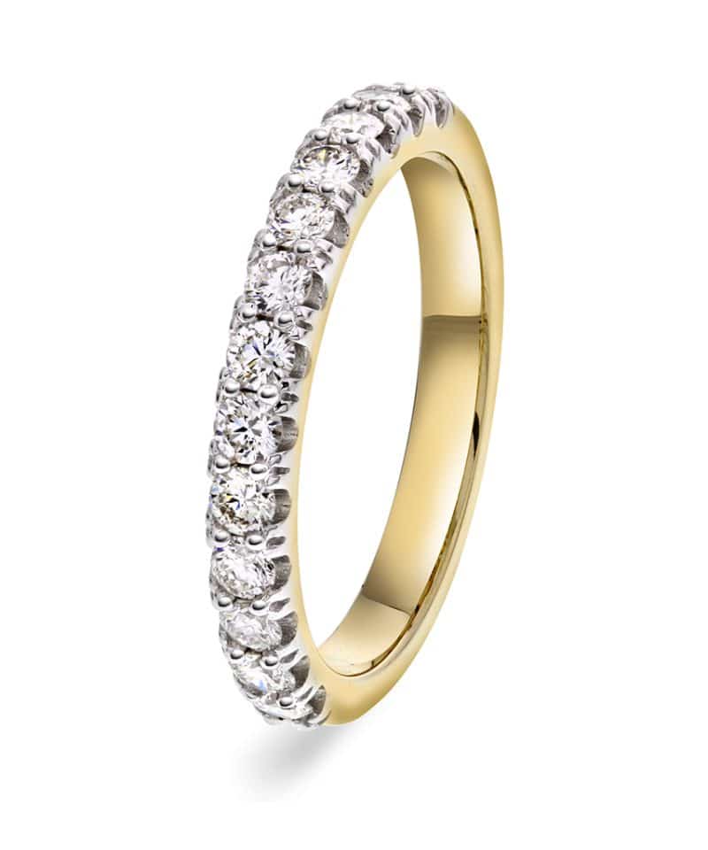 Ring i gult gull med diamant 0,50 ct WSI