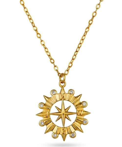 Guiding compass halssmykke i 925 sølv