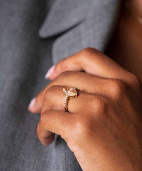 Rose ring i sølv med zirkonia - Bilde 2