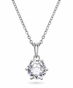 Chloe smykke i sølv, blank zirkonia