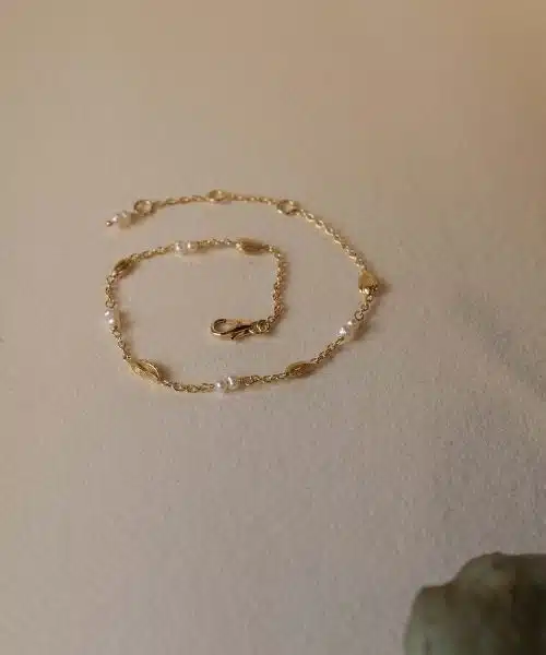 Seashell armbånd i sølv med perler - Bilde 4