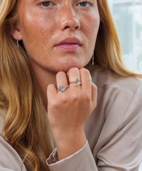 Fern ring i 925 sølv - Bilde 3
