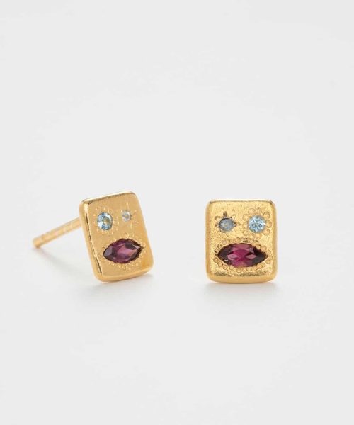 Bjørg Jewellery - The Good Omen Studs Gold - Bilde 2