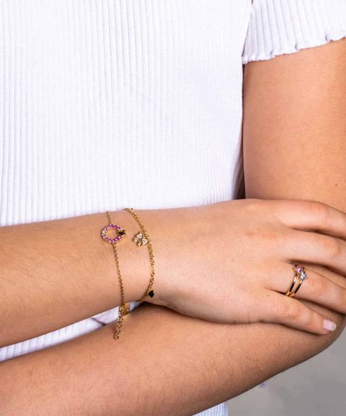 Armbånd i sølv med zirkonia sommerfugl - Bilde 2