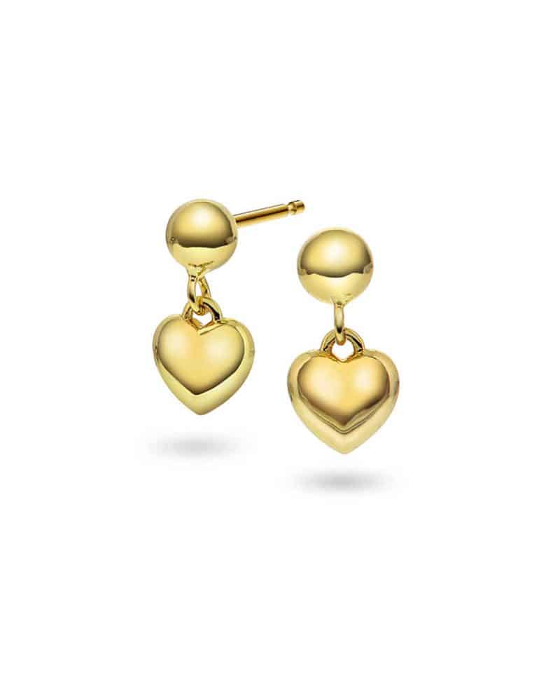 Øredobber i sølv hjerte