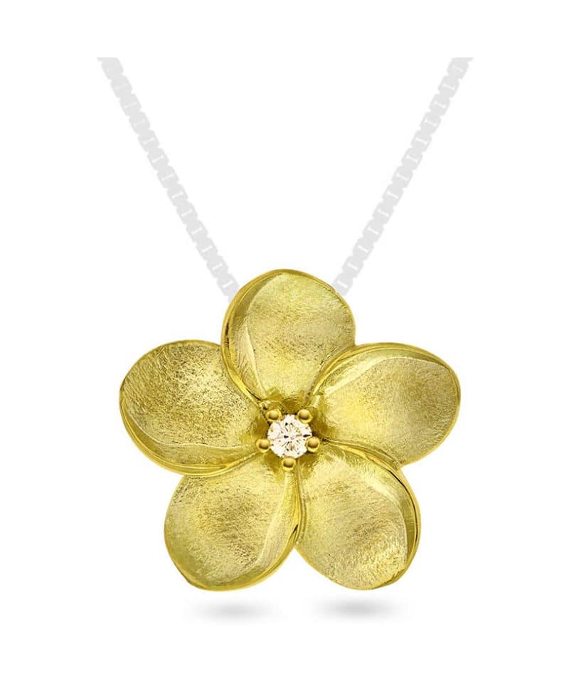 Anheng i gull med diamant 0,05 WSI