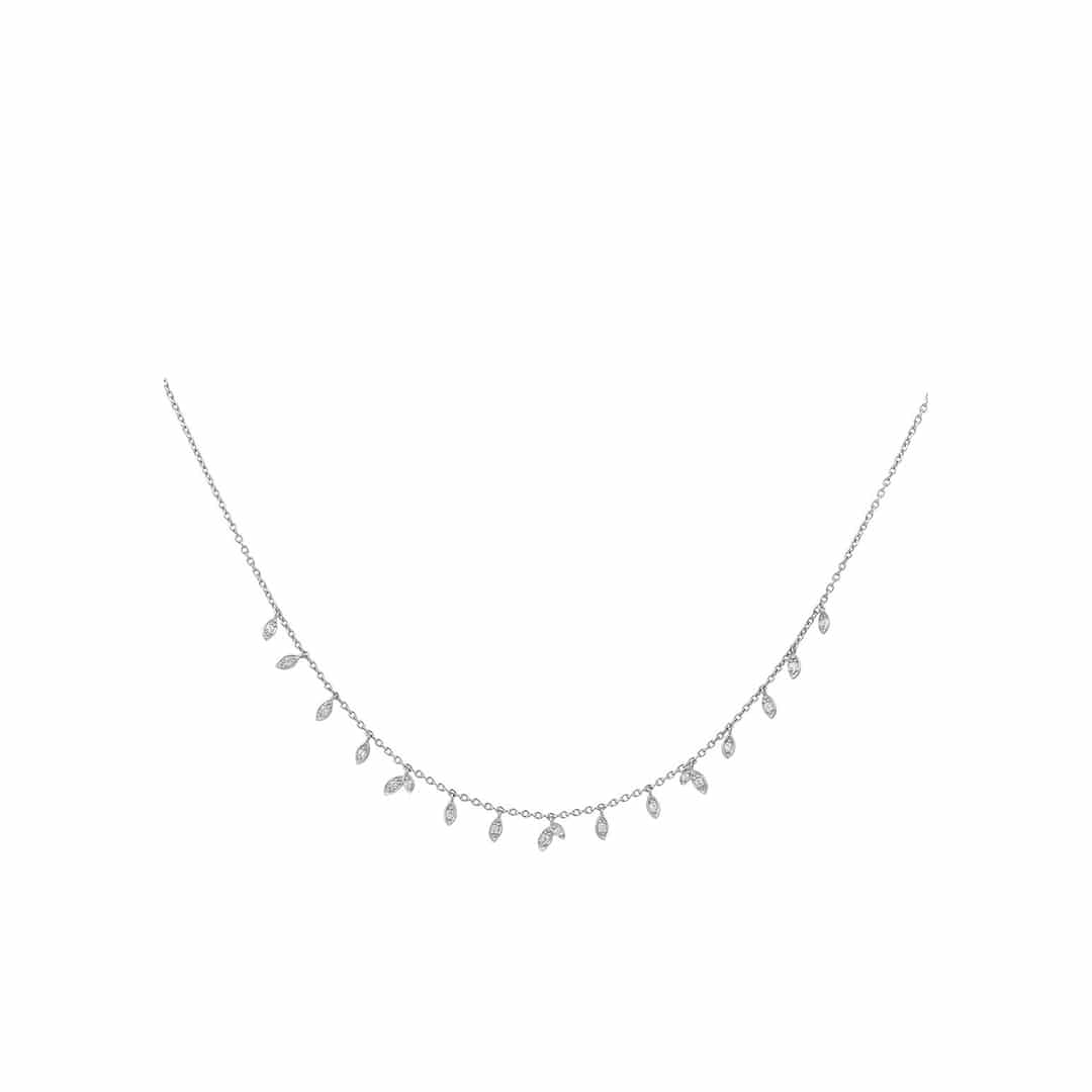 Jungle Vine necklace Sparkle - Silver