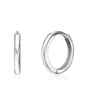 Øreringer i Rhodinert Sølv 2.2x14.4mm