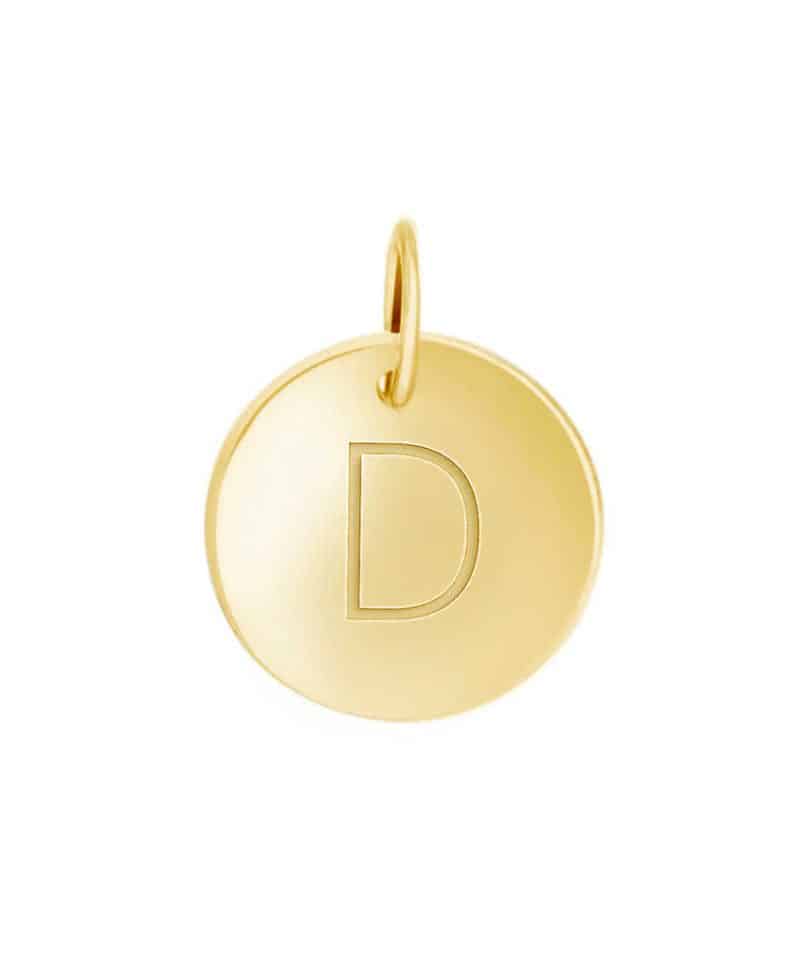 Anheng i forgylt sølv, liten D