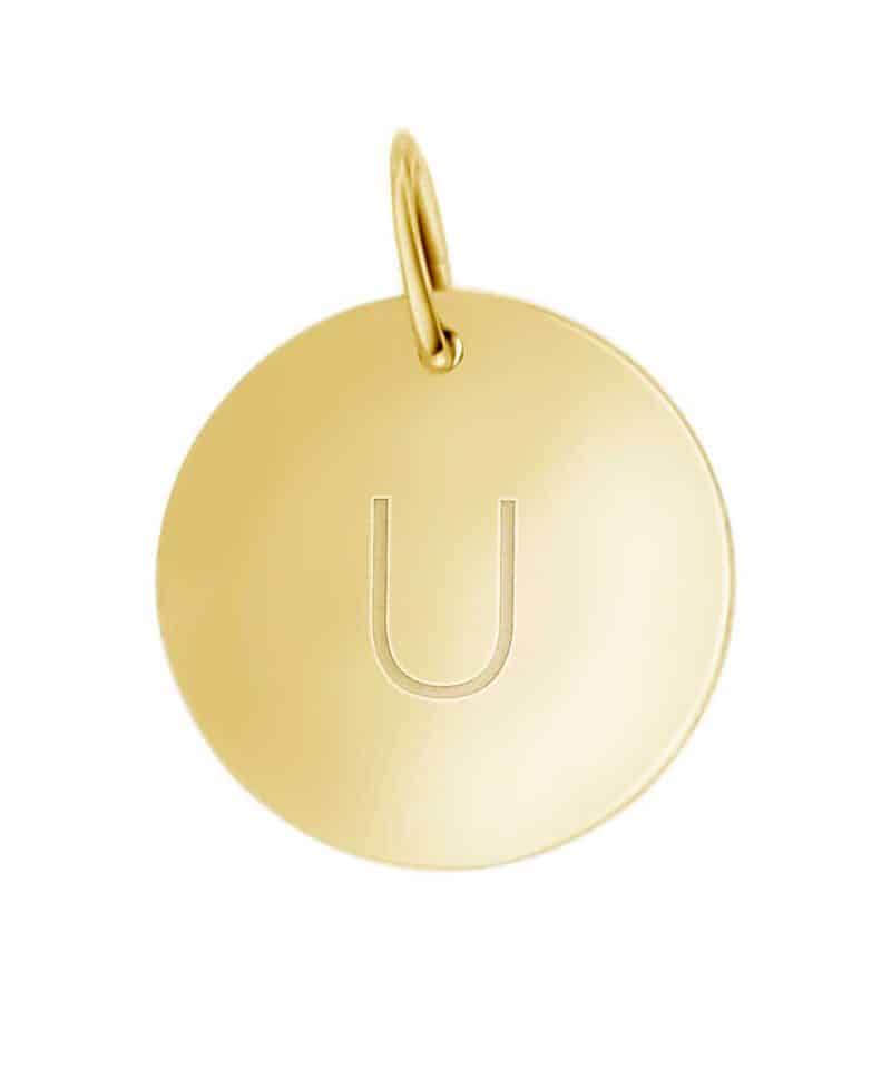 Anheng i forgylt sølv, stor U