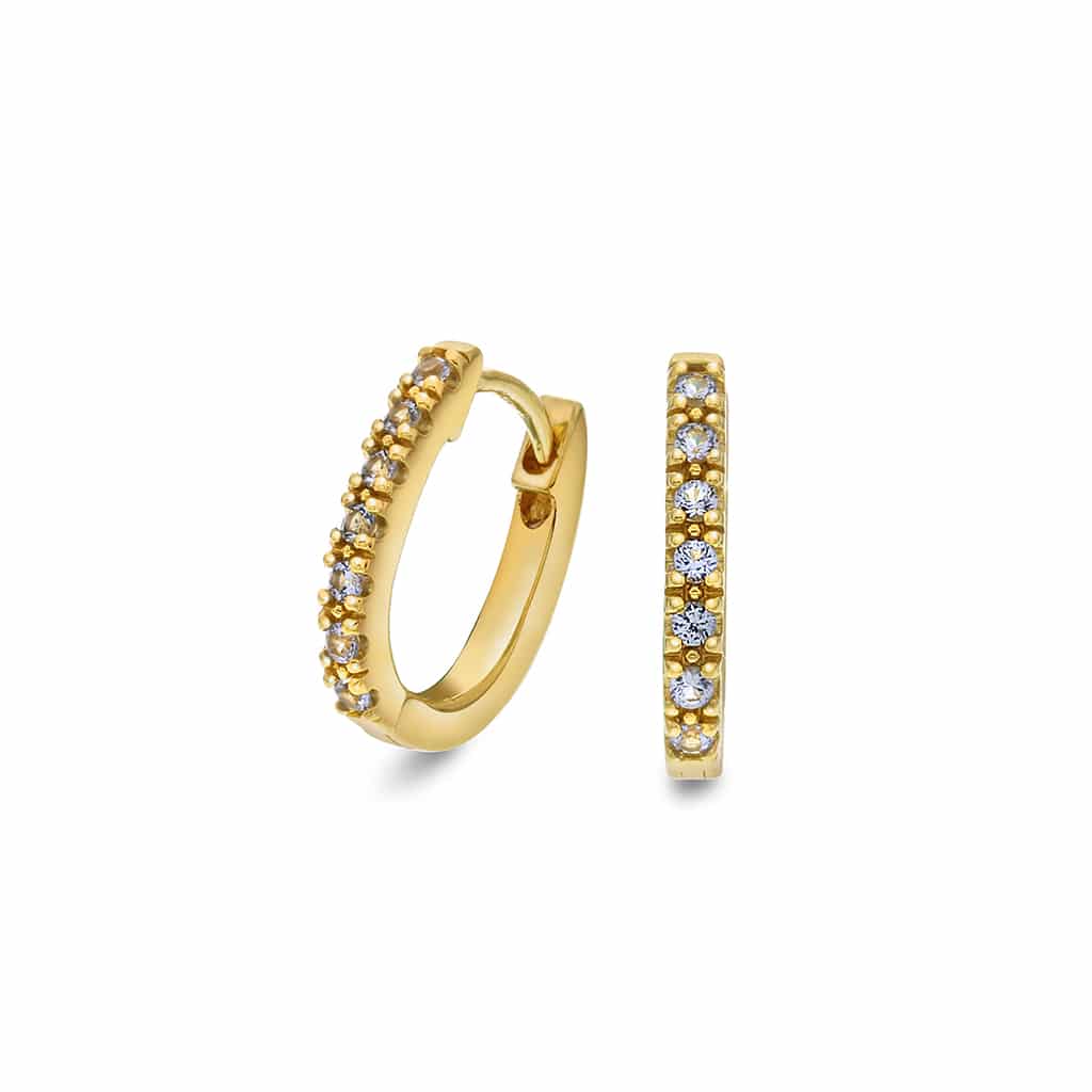 Pan Jewelry - Øredobber i sølv med lysblå zirkonia - 38187