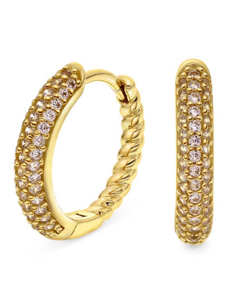 Janne Formoe øreringer i sølv med hvit zirkonia