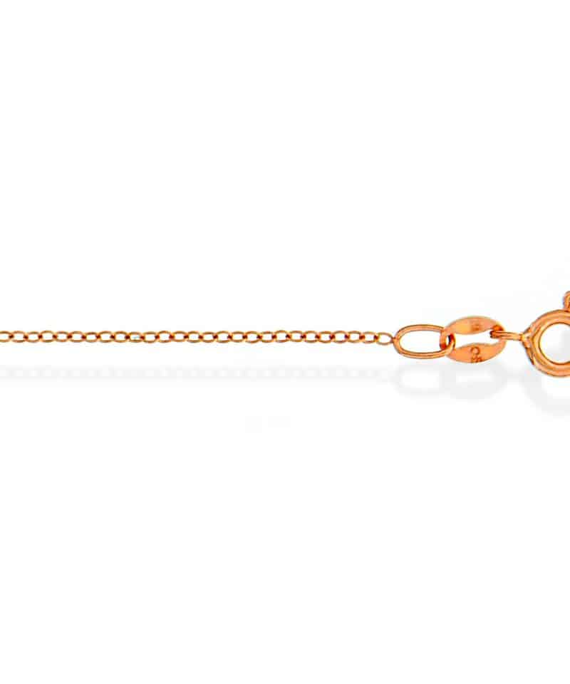 Anker kjede i roséforgylt sølv 1,2 mm
