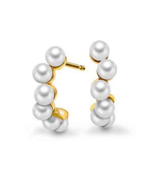 Perlefnugg øredobber i sølv