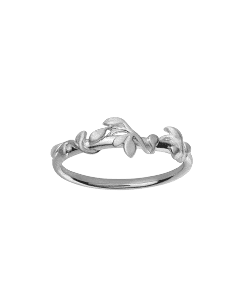 Jungle ivy ring silver