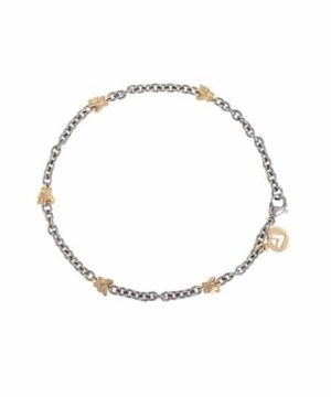 Van Bergen - Butterfly armbånd i stål med gult gull